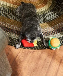 Frisco Plush Burger & Fries Dog Toy, 2-Pack -PetNest Shop 213822 PT8. SY630 V1600488496