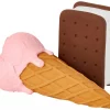 Frisco Ice Cream Sandwich & Ice Cream Cone Latex Dog Toy, 2-pack