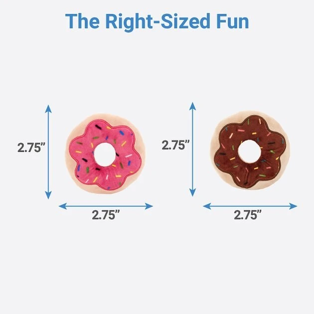 Frisco Plush Donut Cat Toy with Catnip, 2-pack 4 Frisco Plush Donut Cat Toy with Catnip, 2-pack - Image 2