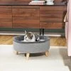 Frisco Modern Round Elevated Cat Bed