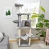 Frisco 73-in Cat Tree with Hammock, Condo, Lounge Basket, Top Perch & Bed