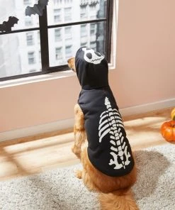 Frisco Glow in the Dark Skeleton Dog & Cat Hoodie -PetNest Shop 215630 PT8. SY630 V1599225486