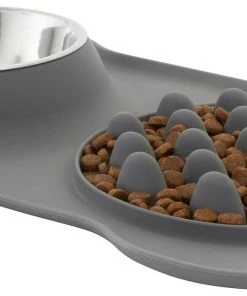Frisco Silicone Slow Feeder Mat with Stainless Steel Bowl, 1.75 Cups -PetNest Shop 215983 PT2. SY630 V1591020078