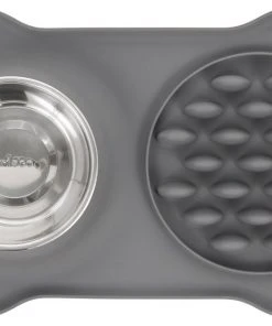 Frisco Silicone Slow Feeder Mat with Stainless Steel Bowl, 1.75 Cups -PetNest Shop 215983 PT3. SY630 V1591020073