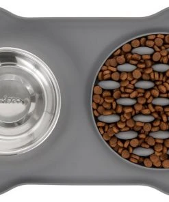 Frisco Silicone Slow Feeder Mat with Stainless Steel Bowl, 1.75 Cups -PetNest Shop 215983 PT4. SY630 V1591020085