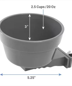 Frisco Cage Crock, Gray, 20 Ounces -PetNest Shop 216002 PT1. SY630 V1600374821