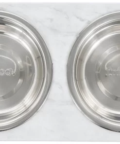 Frisco Marble Print Stainless Steel Double Elevated Dog Bowl 11 Frisco Marble Print Stainless Steel Double Elevated Dog Bowl -PetNest Shop 216017 PT3. SY630 V1591020397