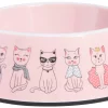 Frisco Pink Cute Cats Melamine Cat Bowl, 1.5 Cup -PetNest Shop 216043 MAIN. SY630 V1591020677
