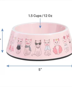 Frisco Pink Cute Cats Melamine Cat Bowl, 1.5 Cup 9 Frisco Pink Cute Cats Melamine Cat Bowl, 1.5 Cup -PetNest Shop 216043 PT1. SY630 V1600374714
