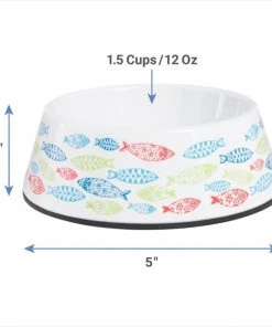 Frisco Colorful Fish Melamine Cat Bowl, 1.5 Cups 9 Frisco Colorful Fish Melamine Cat Bowl, 1.5 Cups -PetNest Shop 216047 PT1. SY630 V1600374559