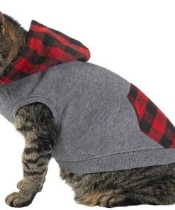 Frisco Plaid Dog & Cat Hoodie -PetNest Shop 223645 PT3. SY630 V1637729235