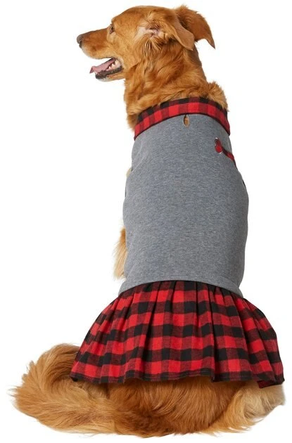 Frisco Plaid Dog & Cat Sweatshirt Dress 3 Frisco Plaid Dog & Cat Sweatshirt Dress