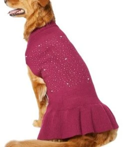 Frisco Faux Crystal & Pearl Dog & Cat Sweater Dress