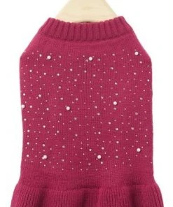 Frisco Faux Crystal & Pearl Dog & Cat Sweater Dress 9 Frisco Faux Crystal & Pearl Dog & Cat Sweater Dress -PetNest Shop 223717 PT3. SY630 V1599566759