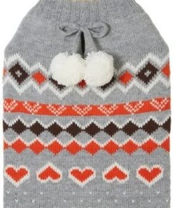Frisco Fall Hearts with Pom Pom Dog & Cat Sweater -PetNest Shop 223773 PT3. SY630 V1598654252