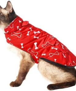 Frisco Patterned Bones Insulated Dog & Cat Coat -PetNest Shop 223953 PT2. SY630 V1599846359