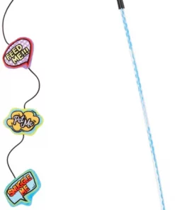 Frisco Retro Plush Comic Book Bubble Teaser Cat Toy with Catnip