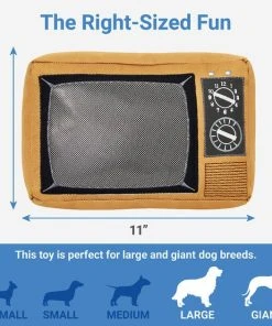 Frisco Retro Television Ballistic Nylon Plush Squeaky Dog Toy -PetNest Shop 230308 PT1. SY630 V1599945062