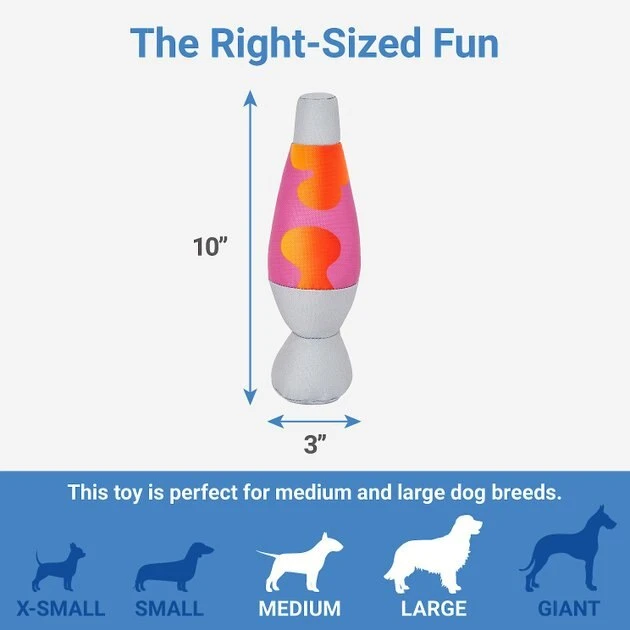 Frisco Retro Lava Lamp Ballistic Nylon Plush Squeaky Dog Toy 4 Frisco Retro Lava Lamp Ballistic Nylon Plush Squeaky Dog Toy - Image 2