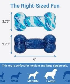 Frisco Retro Denim & Swirl Bone TPR Squeaky Dog Toy -PetNest Shop 230341 PT1. SY630 V1600208200