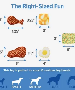 Frisco Retro Microwave Dinner Hide & Seek Plush Puzzle Squeaky Dog Toy -PetNest Shop 230343 PT2. SY630 V1599945065