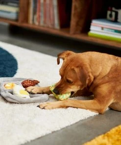 Frisco Retro Microwave Dinner Hide & Seek Plush Puzzle Squeaky Dog Toy -PetNest Shop 230343 PT3. SY630 V1601947309