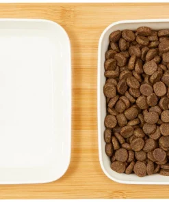 Frisco Square Melamine Dog & Cat Bowl Set with Bamboo Stand -PetNest Shop 232076 PT3. SY630 V1605145031