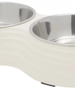 Frisco Stainless Steel Double Dog Bowls with Melamine Stand