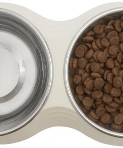 Frisco Stainless Steel Double Dog Bowls with Melamine Stand -PetNest Shop 232091 PT3. SY630 V1605136941