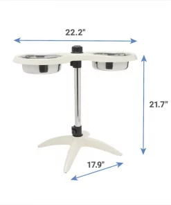 Frisco Adjustable Stainless Steel Double Elevated Dog Bowls, 7 Cups -PetNest Shop 232097 PT6. SY630 V1605747106