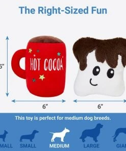 Frisco Holiday Hot Cocoa 2-in-1 Plush Squeaky Dog Toy -PetNest Shop 233199 PT1. SY630 V1605585782