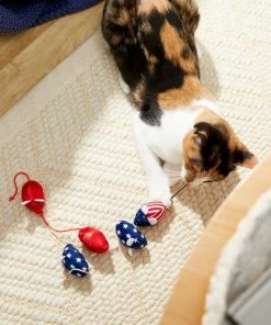 Frisco Americana Plush Mice Cat Toy with Catnip, 5 count -PetNest Shop 233575 PT2. SY630 V1600973850