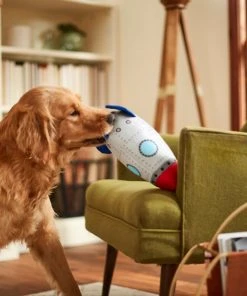 Frisco Ballistic Nylon Plush Squeaky Rocket Ship Dog Toy -PetNest Shop 233581 PT3. SY630 V1600973767