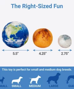 Frisco Earth, Mars, & Moon Plush Squeaky Dog Toy, 3 count -PetNest Shop 233587 PT1. SY630 V1602685891