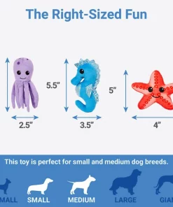 Frisco Hide & Seek Plush Coral Puzzle Dog Toy Refill, 3 count -PetNest Shop 233597 PT1. SY630 V1602685886