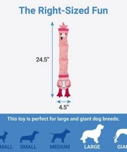 Frisco Flamingo Firehose Squeaky Dog Toy -PetNest Shop 233609 PT1. SY630 V1602685580