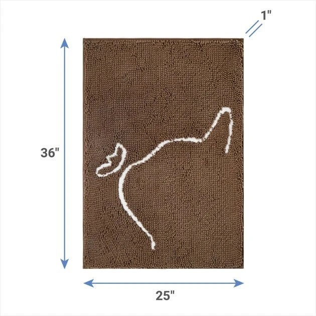 Frisco Microfiber Chenille Cat Silhouette Litter Mat 4 Frisco Microfiber Chenille Cat Silhouette Litter Mat - Image 2