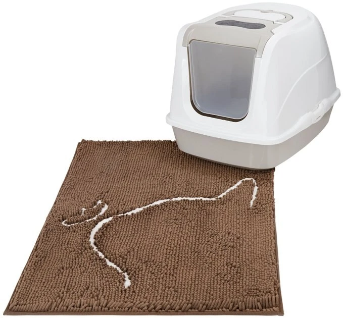 Frisco Microfiber Chenille Cat Silhouette Litter Mat 6 Frisco Microfiber Chenille Cat Silhouette Litter Mat - Image 4