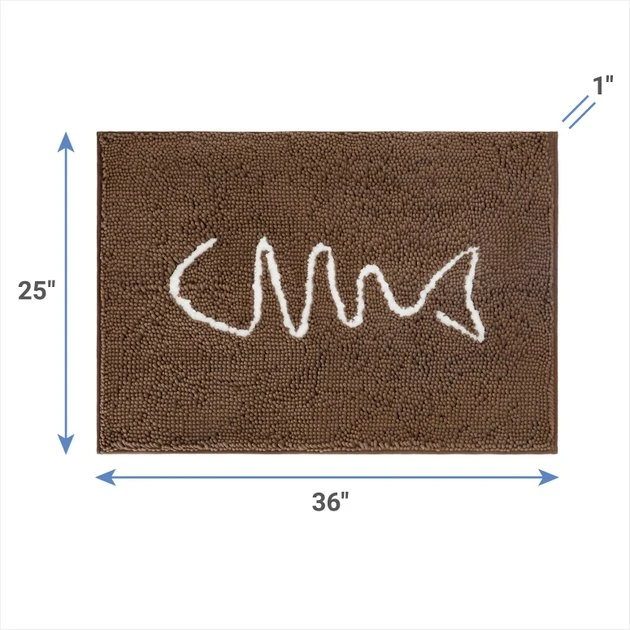 Frisco Microfiber Chenille Fish Bone Litter Mat 4 Frisco Microfiber Chenille Fish Bone Litter Mat - Image 2