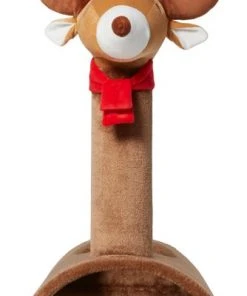 Frisco Holiday 52.3-in Reindeer Cat Scratching Post & Tunnel -PetNest Shop 236569 PT4. SY630 V1601340995