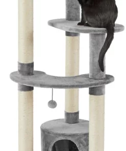 Frisco 59.5-in Heavy Duty Faux Fur Cat Tree & Condo -PetNest Shop 238156 PT2. SY630 V1616074732