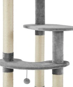 Frisco 59.5-in Heavy Duty Faux Fur Cat Tree & Condo -PetNest Shop 238156 PT4. SY630 V1616073990