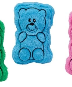Frisco Zoomies & Chill Gummy Bear Plush Squeaky Dog Toy, 3 count