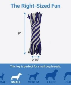 Frisco Flat Rope Squeaky Dog Toy, Purple & Gray -PetNest Shop 242133 PT1. SY630 V1605629211