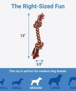 Frisco Double Knot Tri-Color Rope Dog Toy -PetNest Shop 242149 PT1. SY630 V1605629217