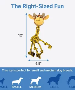 Frisco Giraffe Rope Squeaky Dog Toy 6 Frisco Giraffe Rope Squeaky Dog Toy -PetNest Shop 242165 PT1. SY630 V1605629213