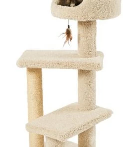 Frisco 41.5-in Real Carpet Wooden Cat Tree -PetNest Shop 244526 PT2. SY630 V1603296691