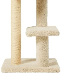 Frisco 41.5-in Real Carpet Wooden Cat Tree -PetNest Shop 244526 PT5. SY630 V1603336889