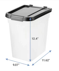 Frisco Airtight Food Storage Container, Clear/Black -PetNest Shop 245804 PT1. SY630 V1623762207
