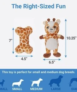 Frisco Giraffe Plush Multipack Puppy Toy, 2 count -PetNest Shop 245914 PT1. SY630 V1611089593
